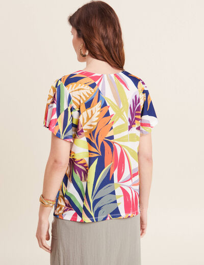 T-shirt manches courtes multicolore femme