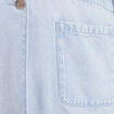 Veste longue cintr&eacute;e en jean doubl&eacute;e denim bleach femme
