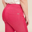 Pantalon léger taille standard 7/8ème rose fushia femme