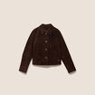 Veste doubl&eacute;e marron fonc&eacute; femme