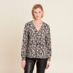Blouse manches longues camel femme