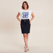 T-shirt manches courtes ecru femme