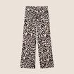 Pantalon large taille haute noir femme
