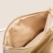 Sac pochette rabat tressé couleur or femme