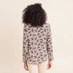 Chemise cintr&eacute;e manches longues fluide blanc femme