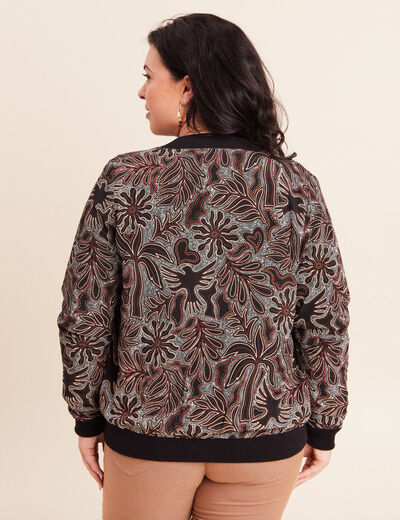 Gilet r&eacute;versible esprit bomber noir femme
