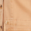 Veste boutonnée en jean marron clair femme