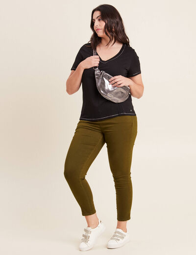 T-shirt manches courtes noir femme