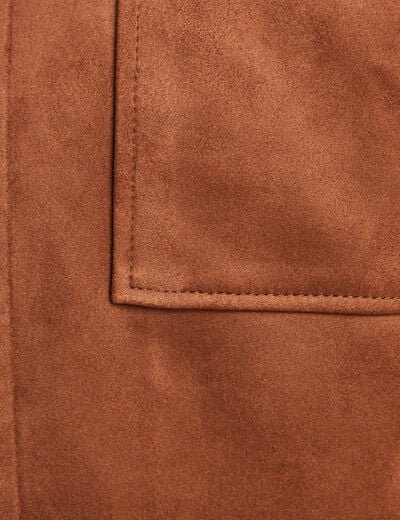Veste doublée marron foncé femme