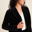 Veste tailleur velours noir femme