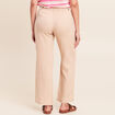 Pantalon coupe large en lin sable femme