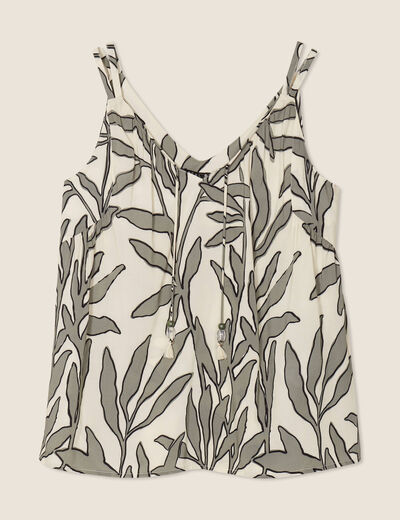 Blouse bretelles fines vert femme