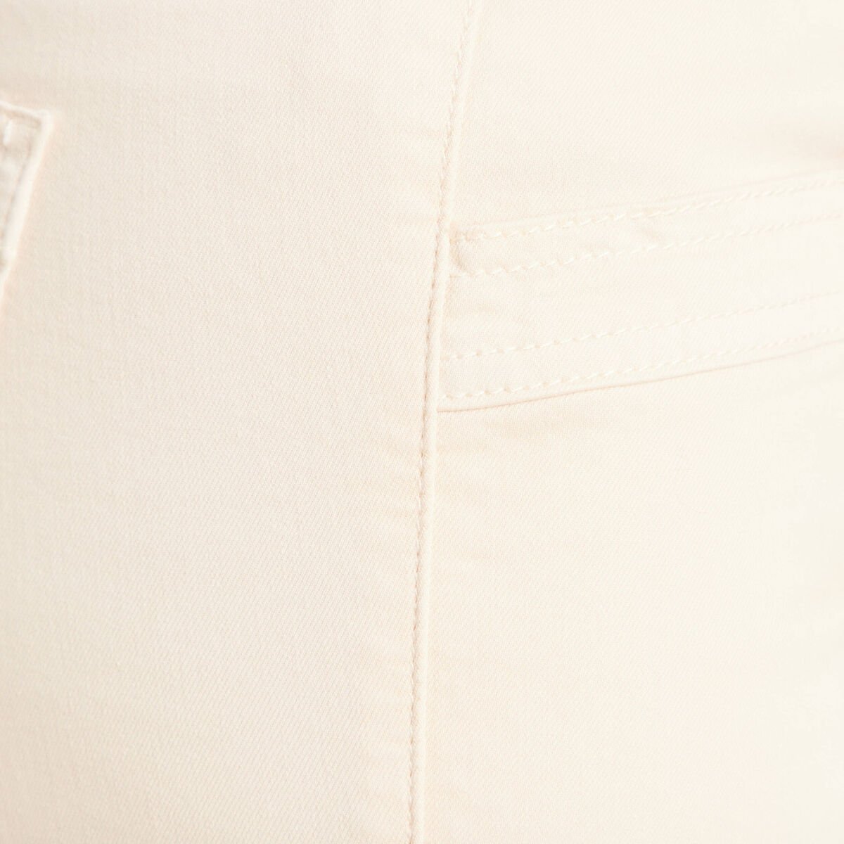 Pantalon coupe droite à coulisse ivoire femme