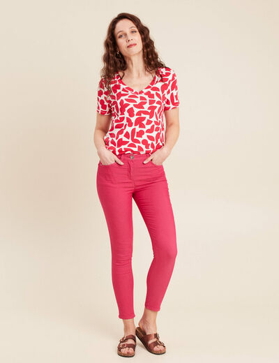 T-shirt manches courtes blanc femme