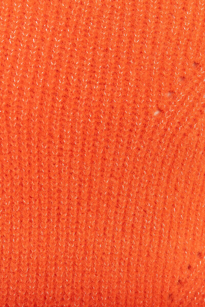 Pull manches longues orange femme