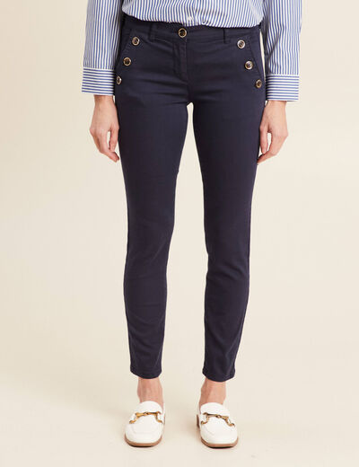 Pantalon magique Le L&eacute;ger coupe ajust&eacute;e bleu marine femme