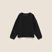 Pull col rond manches longues marron femme