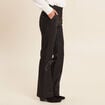 Pantalon bootcut enduit taille haute noir femme