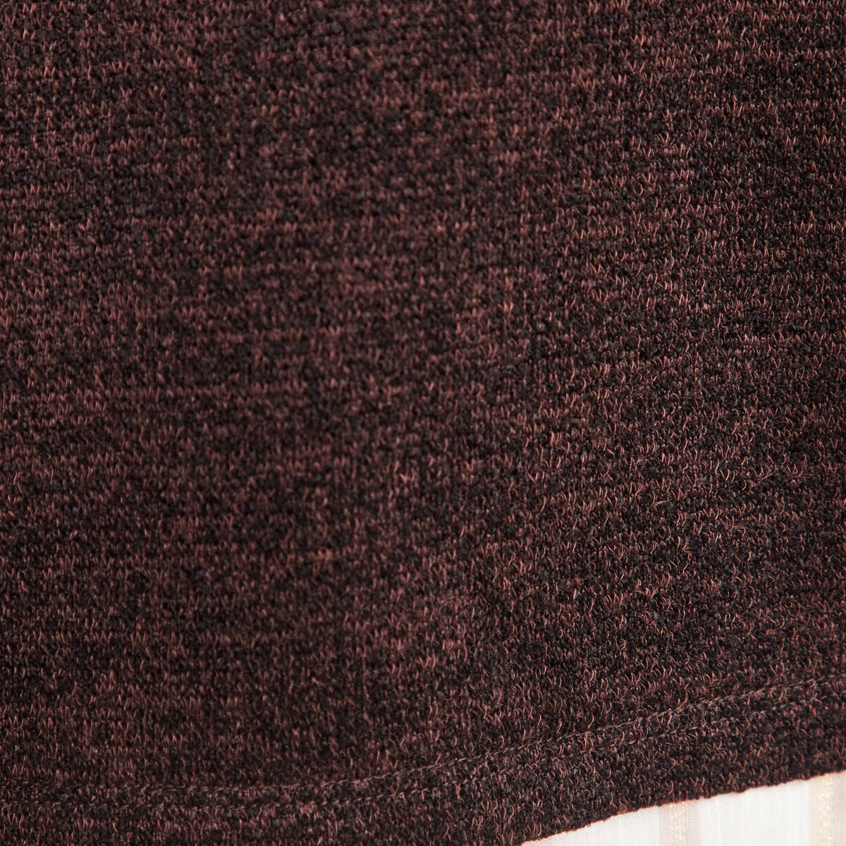 Pull effet 2-en-1 chemise marron fonc&eacute; femme