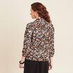 Veste tailleur col châle marron femme