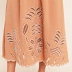 Jupe longue &eacute;vas&eacute;e beige femme