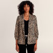 Veste droite manches 3/4 noir femme