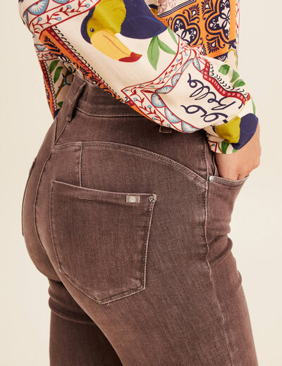 Jean magique L'Unique coupe bootcut marron clair femme