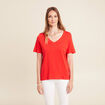 T-shirt manches courtes rouge femme
