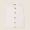 Gilet sans manches ecru femme