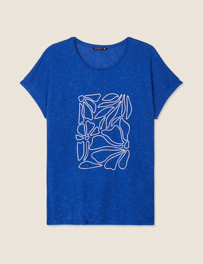 T-shirt manches courtes bleu electrique femme