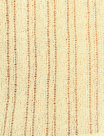 Top sans manches avec dentelle jaune pastel femme
