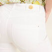 Pantacourt droit 5 poches blanc femme