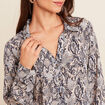 Blouse fluide manches longues beige femme