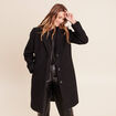 Manteau 3 en 1 col montant doubl&eacute; noir femme