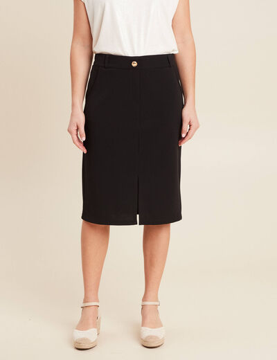 Jupe droite noir femme