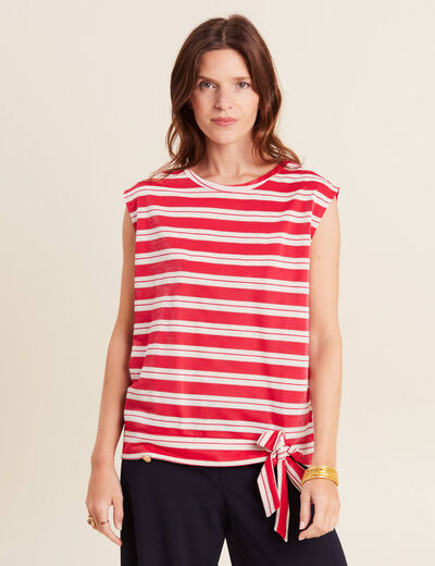 T-shirt manches courtes rouge femme