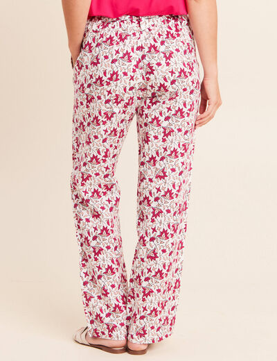 Pantalon large taille standard rose femme