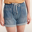 Short relax en jean denim double stone femme