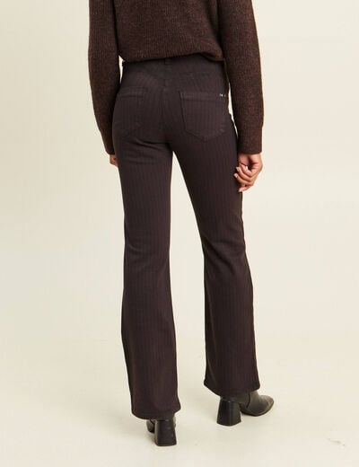 Pantalon magique L'Unique coupe bootcut marron fonc&eacute; femme