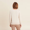 Pull manches longues creme femme