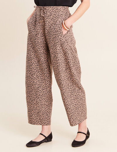 Pantalon marron femme