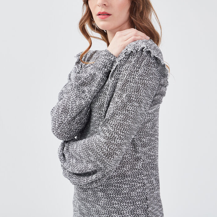 T-shirt manches longues gris foncé femme