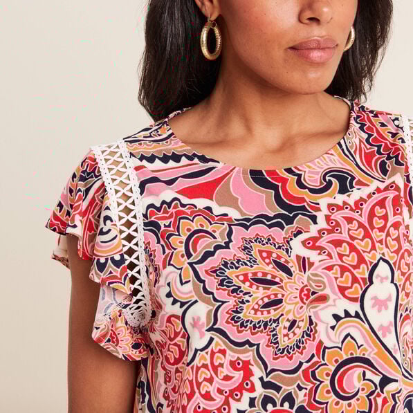t shirt manches courtes multicolore femme T-shirt manches courtes multicolore femme