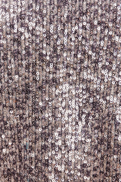 Robe évasée sequins gris argent femme