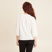 Blouse manches 3/4 ecru femme