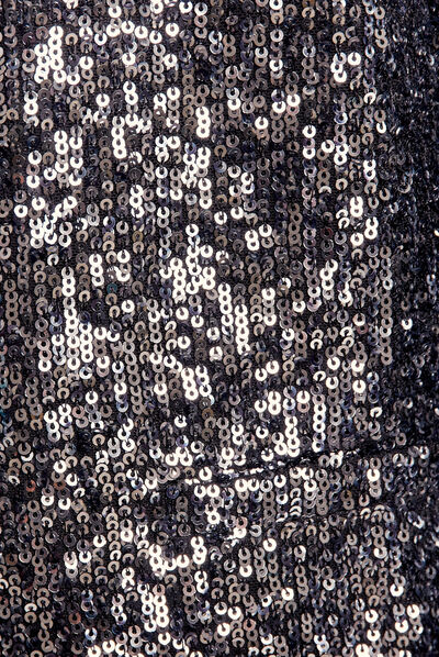 Veste col châle avec sequins gris argent femme