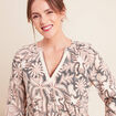 Blouse ample manches longues blanc femme