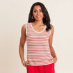 Débardeur crochet rouge femme