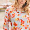 Chemise manches longues rouge clair femme