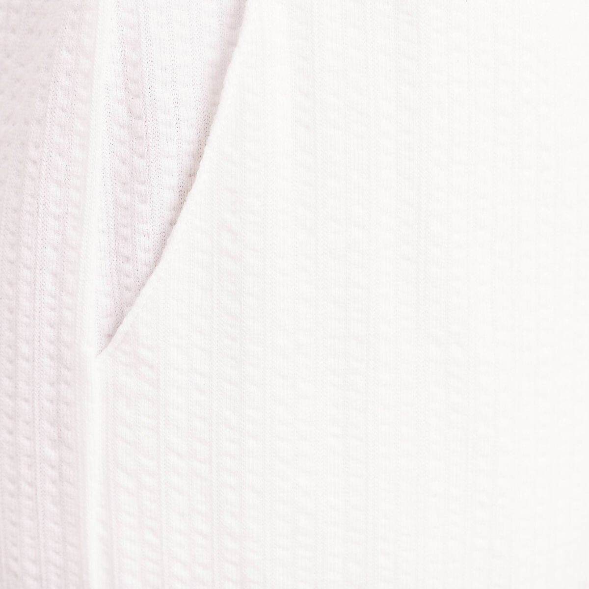 Pantalon large taille haute blanc femme